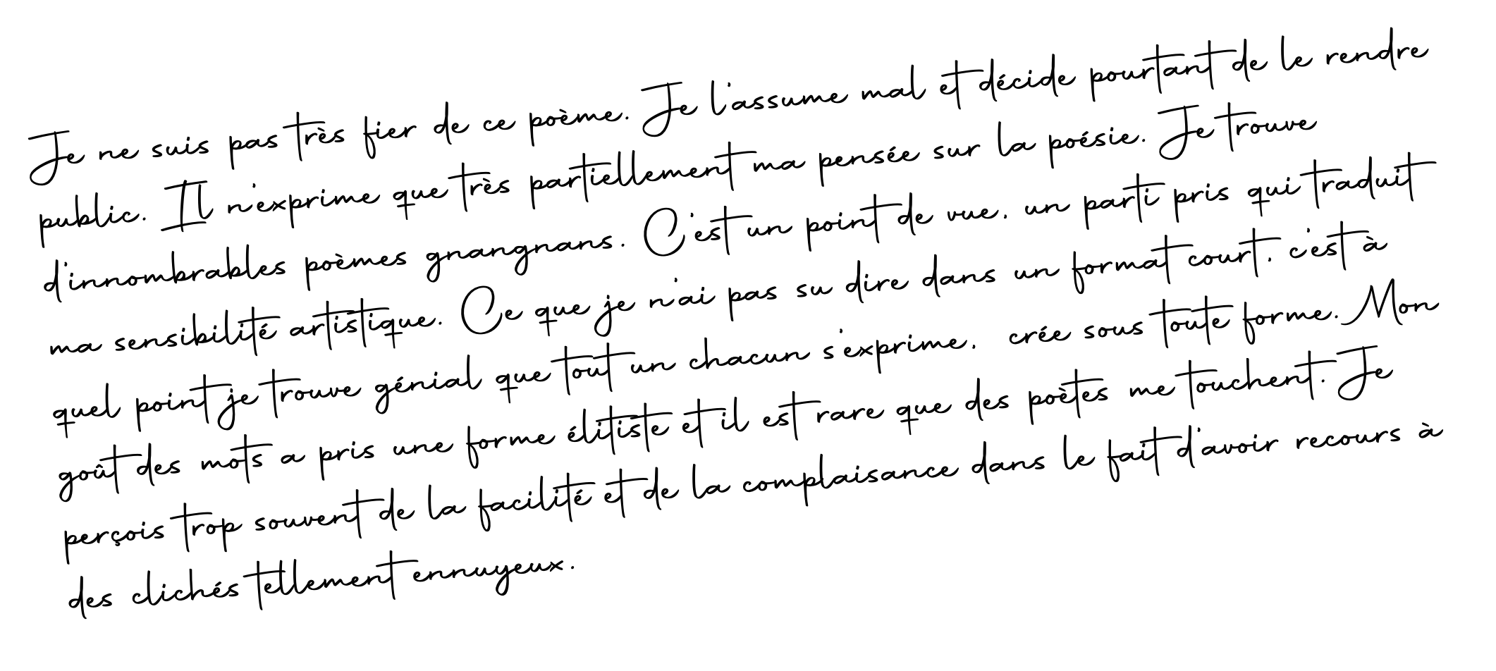 la poésie mennuie